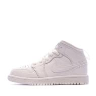 Jordan 1 Mid Baskets Blanches Enfant Nike pas cher