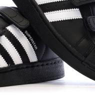 Schwarze Adidas Superstar Sneaker für Jungen Ansicht 7