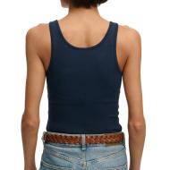 Débardeur Marine Femme Superdry Logo Scoop vue 2