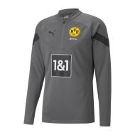 Borussia Dortmund Sweat de Foot Gris Homme Puma 1/4 Zip 2022/23 pas cher