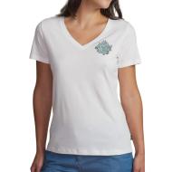 Weißes Damen-T-Shirt TBS Arktis Lavendel 26