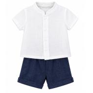Ensemble Marine/Blanc Bébé P'tit Mome Théo pas cher