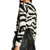 Pull Beige/Noir Femme Morgan Zebra vue 2