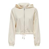 Sweat Zippé Écru Femme Only Lett pas cher