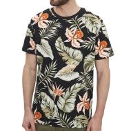 T-shirt Noir imprimés Homme Jack & Jones Tropic