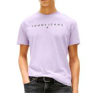 T-Shirt Violet Homme Tommy Hilfiger Reg Linear