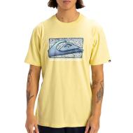 T-shirt Jaune Homme Quiksilver Retro Fade Yem
