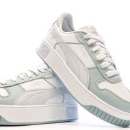 Baskets Blanc/Gris/Vert Femme Puma Carina vue 7