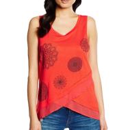 T-shirt Rouge Femme Desigual Knitted pas cher