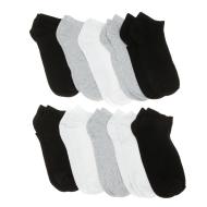X10 Paires de chaussettes Noir/Blanches/Grises Homme Twinday 1/242/59 pas cher