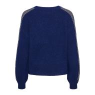 Pull Bleu Femme Pieces Nibe vue 2