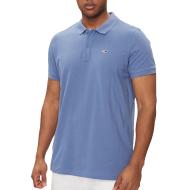 Polo Bleu Clair Homme Tommy Jeans Placket