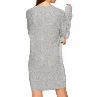 Robe Pull Grise Femme Superdry Florence Cable vue 2