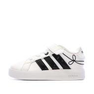 Baskets Blanche/Noir Fille Adidas Grand Court 3.0 Girls pas cher