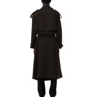 Trench-coat long Marron unisexe Lacoste Runway Wooll vue 2
