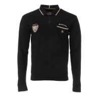 Polo Manches Longues Noir Homme RMS26 Rugby pas cher