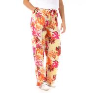 Pantalon Orange à fleurs Femme Only Nova Life Palazzo