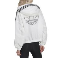 Coupe-vent Blanc/Noir Femme Adidas Windbreaker vue 2