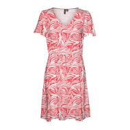 Robe Blanc/Orange Femme Vero Moda Vmeasy Joy pas cher