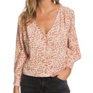 Blouse Beige Imprimé Femme Roxy Kiss And Make pas cher