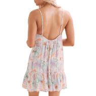 Türkis/Pinkfarbenes Kleid mit Blumenmuster für Frauen Billabong Beach Vibes Ansicht 2