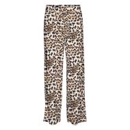 Pantalon Fluide Beige/Noir/Orange à Motifs Animalier Femme Vero Moda Easy Joy pas cher
