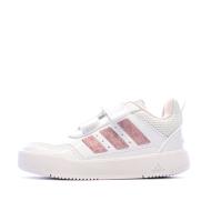 Baskets Blanc/Rose Fille Adidas Tensaur pas cher