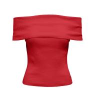 Top Rouge Femme Only Lectra pas cher