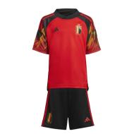 BELGIQUE Mini Kit Rouge/Noir Garçon Adidas 2022 pas cher