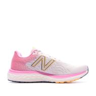 Chaussures de running Blanc/Rose Femme New Balance W680 vue 2