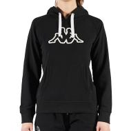 Sweat à Capuche Noir Femme Kappa Belle Slim