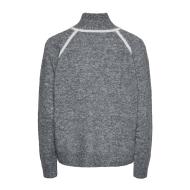 Pull Gris/Blanc Femme Pieces Lola vue 2