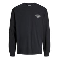 T-Shirt Manches Longues Noir Garçon Jack & Jones Makoto vue 3