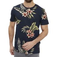 T-shirt Marine imprimés Homme Jack & Jones Tropic pas cher