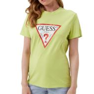 T-shirt Vert/Rouge Femme Guess W2BI69K8FQ1 pas cher