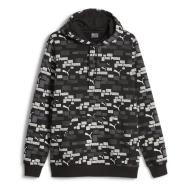 Sweat à Capuche Noir/Blanc Homme PUMA Aop pas cher