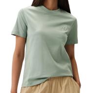 T-shirt Vert Femme Calvin Klein Jeans Embroidered