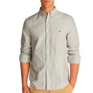 Chemise Rayures Vert/Blanc Homme Tommy Hilfiger Slim Stripe