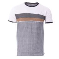 T-shirt Blanc/Marine Homme RMS26 91265 pas cher