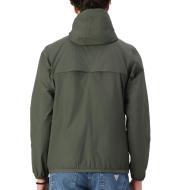 Grüne Windjacke für Damen und Herren von K-WAY „Le vrai 4.0 Claude“ Ansicht 2