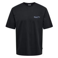 T-Shirt Noir/Beige Homme Only & Sons Tristan