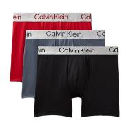 X3 Boxers Noir/Rouge Homme Calvin Klein Jeans Boxer Brief pas cher