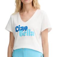 T-shirt Blanc/Bleu Femme Morgan DBELLO