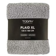 Plaid Gris Clair Today 180x130 vue 2