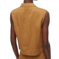 Chemise Marron Femme Rouge Edit Etienne vue 2