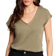 T-Shirt Kaki Femme Morgan Fantaisie pas cher