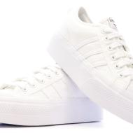 Baskets Blanches Femme Adidas Nizza vue 7