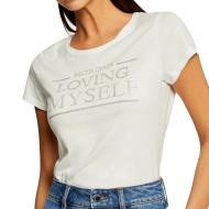 T-shirt Blanc Femme Morgan Lovy pas cher