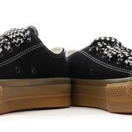 Baskets Noires Femme Converse All Star Lift Platform Suede vue 7
