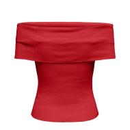 Top Rouge Femme Only Lectra vue 2